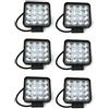 tempo di saldi 6 Fari 48W Quadrato Faretto Led Da Lavoro 16 Led Da 3W Di Profondità Auto Barca, 6 pezzi