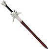 damdos Spada in schiuma fantasy per Halloween, spada a due mani ad alta densità per cosplay Devil May Cry personaggio rosso scuro, Rosso, 108 cm
