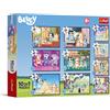 Trefl - Bluey: La storia di Bluey - 10 in 1, 10 puzzle, da 20 a 48 pezzi - Puzzle colorati con i personaggi della serie animata, diversi livelli di difficoltà, per bambini dai 4 anni