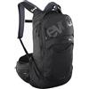 EVOC Zaino TRAIL PRO BLACKLINE 16 protector (zaino leggero con protezione per la schiena, incl. scomparto per vescica di idratazione, vestibilità ottimizzata, L/XL), nero
