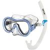 SEAC Panarea MD Set Maschera e Tubo da Snorkeling Unisex Bambini Trasparente/Blu Medium
