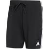 adidas Uomo 3 Stripes Swim 8 inch Swimwear, Black/White, S