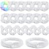 VENUSTE Scrunchies bianco per tintura cravatta, fiocco in cotone fai da te, fasce per capelli, 3 tipi di attività per feste, accessori per capelli per ragazze e donne, 20 pezzi