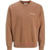 JACK & JONES Jjedover Print Sweat Crew Neck, Monks Robe., XL