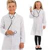 KODAMA Thibault - Camice da bambino, da 10 / 12 / 14 / 16 / 17 anni, unisex, 100% cotone, colore: Bianco