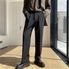 Pantaloni Da Uomo Dritti Slim Fit Per Ufficio Lavoro Eleganti Casual Business