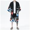 Set Di Pantaloni Corti E Kimono Largo Da Uomo Yukata Casual Lucky Koi Carp