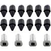 Generico KIT COMPLETO 16 pezzi gommini e boccole con IMBOCCO QUADRATO per cofani laterali - P.iaggio 50 125 Vespa PK N XL XL Rush FL FL2 HP - CI1053