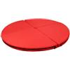 TISHITA Tappetino Ginnastica Rotondo Pieghevole Materassino Allenamento Pad Atterraggio Cuscino Protezione in Schiuma PU E Cotone Perla Pieghevole E Facile da, Rosso, Diametro 120cm Spessore 3cm