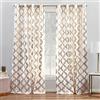 Exclusive Home Modo - Coppia di tende con occhielli geometrici metallici, 137,2 x 243,8 cm, invernale/oro