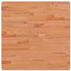 vidaXL Piano per Tavolo 60x60x2,5 cm Quadrato Legno Massello di Faggio