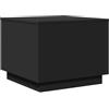 vidaXL Tavolino da Salotto con Luci LED Nero 50x50x40 cm