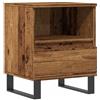 vidaXL Nachtkastje 40x35x50 cm bewerkt hout oud houtkleurig