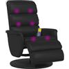 vidaXL Massage Recliner Stoel Zwart 71 x 98 x 106 cm Nep Leer