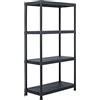 vidaXL Opbergrek 100 kg 60x30x138 cm kunststof zwart