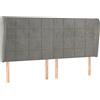 vidaXL Testiera ad Orecchio Grigio Chiaro 163x23x118/128 cm in Velluto