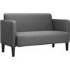 vidaXL Divano Divanetto Grigio Scuro 109 cm Tessuto di Velluto a Coste