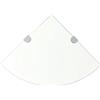 vidaXL Hoekschappen 2 st met chromen dragers 35x35 cm glas transparant