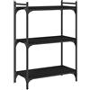 vidaXL Libreria a 3 Ripiani Nera 60x30x86 cm in Legno Multistrato