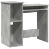 vidaXL Scrivania Mensole Grigio Cemento 84x40x78 cm Legno Multistrato