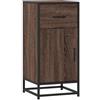 vidaXL Credenza Rovere Marrone 35,5x35x76 cm in Truciolato e Metallo