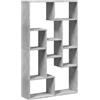 vidaXL Libreria Grigio Cemento 72x20x120,5 cm in Truciolato