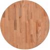 vidaXL Piano per Tavolo Ø60x4 cm Rotondo in Legno Massello di Faggio
