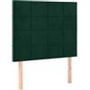 vidaXL Testiera Verde Scuro 100x5x118/128 cm Velluto