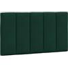 vidaXL Cuscino Testiera Hanko Verde Scuro 80 cm in Velluto