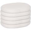 ATMOSPHERA CREATEUR D'INTERIEUR Atmosphera - Pouf Contenitore Giulia, Tessuto Bouclé Bianco, L 59 x P 45 x H 40 cm - per Soggiorno, Camera da Letto, corridoio, Mobile Contenitore