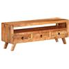 vidaXL Mobile Porta TV 110x30x40 cm in Legno Massello di Acacia