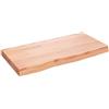 vidaXL Wandschap 80x40x(2-6) cm behandeld massief eikenhout lichtbruin