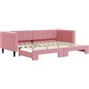 vidaXL Divano letto estraibile Rosa 80x200 cm Velluto