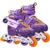 HUDORA Pattini in linea Mia viola - misure 33-36 - Pattini in linea per bambini/ragazzi e adulti in più misure e colori - Pattini a rotelle regolabili fino a 4 misure - Pattini comodi e di stile