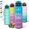 Motswedi Borraccia 1 litro, a Prova di Perdite, Borraccia con Cannuccia, Reutilizables, Bottiglia Acqua, Senza BPA, Borracce per Scuola, Palestra, Ufficio, Yoga, Sport, Blu Viola