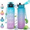 Vikastar Borraccia, 500ml/1000ml/1500ML Sportiva Prova di Perdite, Borraccia Motivazionale, Sportiva Tempo, Borraccia Sportiva, con Filtro, Borracce, Bottiglia Acqua per Studio Fitness, Scuola