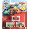 Mattel Disney Cars Mini Racers - Confezione da 3 pezzi: Saetta McQueen, Vitoline #24 Brick Yardley, Dexter Hoover
