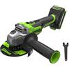 Greenworks 24V Smerigliatrice angolare senza fili, disco da 125 mm, 9000RPM, motore senza spazzole da 900W, per mancini o destrimani, SENZA batteria e caricabatterie AG590
