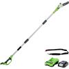 Greenworks G24PS20K2 Sega Potatrice telescopico a Batteria, Lunghezza Barra 8 Pollice (20cm), Velocità Catena 6,7m/s, 3,2kg, Asta 2,6m, Batteria 24V 2Ah e Caricabatterie, Garanzia 3 Anni