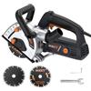 MAXXT 1700W Intagliatore per muri, 7000 giri/min Intagliatore per muri con aspiratore polvere, larghezza massima taglio scanalatura 42 mm, profondità canale 50 mm, 2 dischi taglio da 150 mm