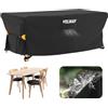 Velway Copertura Tavolo Esterno da Giardino Impermeabile 170x95x74cm Nero