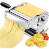 YASHE Macchina per la Pasta Manuale, Pasta Maker in Acciaio Inox con 7 Spessore Regolabili, Macchina per Pasta Fresca a Doppia Larghezza per Pasta, Spaghetti, Fettuccine, Lasagne