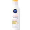 NIVEA SUN Crema Solare Sensitive Immediate Protect FP50+ in flacone da 200 ml, Latte solare con Aloe Vera e Antiossidanti, Protezione solare contro le allergie solari