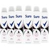 Sure Women Invisible Black & White 48h deodorante anti-traspirante da donna, 6 x 250 ml