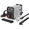 Harukiku Saldatrice a Elettrodo MMA130 Digitale - Mini Saldatrice Inverter, Compatta e Leggera con Funzione Anti-Stick, Cavi 3+2 m, 21,5 x 14 x 8,5 cm, per Hobbisti e Fai da Te