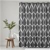 KAIMEIYU Tenda da Doccia in Poliestere Tenda da Bagno in Tessuto Lavabile in Lavatrice con 12 Anelli Impermeabile 180 x 180 cm Nero