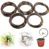 DZDSBB Filo Bonsai|Alluminio Anodizzato Filo per Bonsai 5-Formati Set di Avviamento - 1,0mm, 1,5mm, 2,0mm, 2,5mm, 3,0mm (5 Formati, 50 Metri Totale,Marrone)