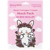 Bunny Mimi Rose Collagen Cream Mask Pack Maschera Viso Coreana Collagene Rosa Idratante 23 ml
