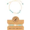 Byron Bay Australia Byron Bay Bracciale Shell Blu Regolabile - Bracciale Con Conchiglie E Perline Turchesi Stile Mare