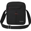 No Brand Beautiful Sport Borsa A Tracolla Nera Con Dettagli Rossi E Tasche Frontali